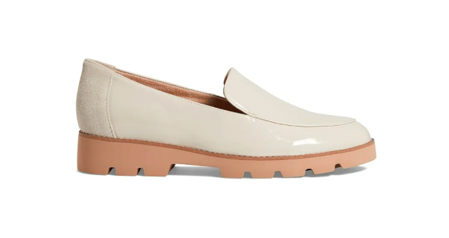 Vionic Women’s Kensley Slip-On Patent Loafers Casual Shoes - Cream