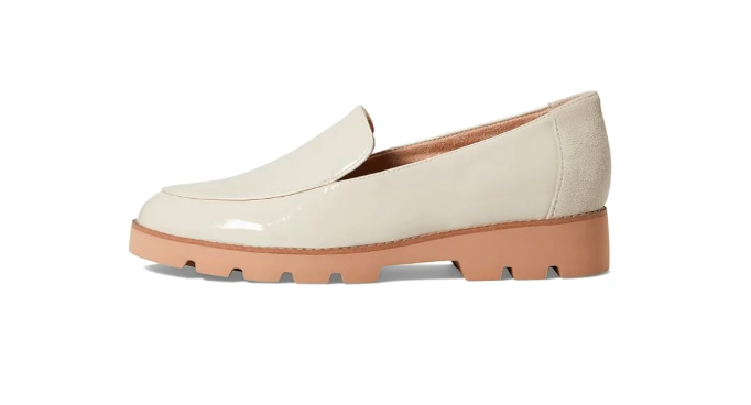Vionic Women’s Kensley Slip-On Patent Loafers Casual Shoes - Cream