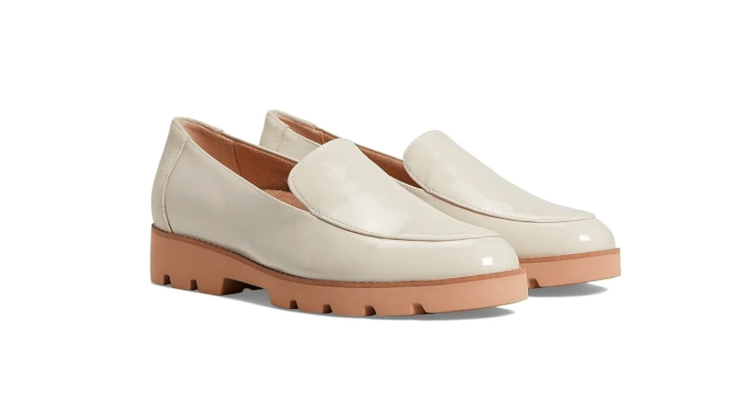 Vionic Women’s Kensley Slip-On Patent Loafers Casual Shoes - Cream