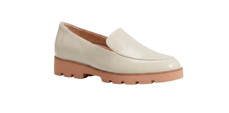 Vionic Women’s Kensley Slip-On Patent Loafers Casual Shoes - Cream