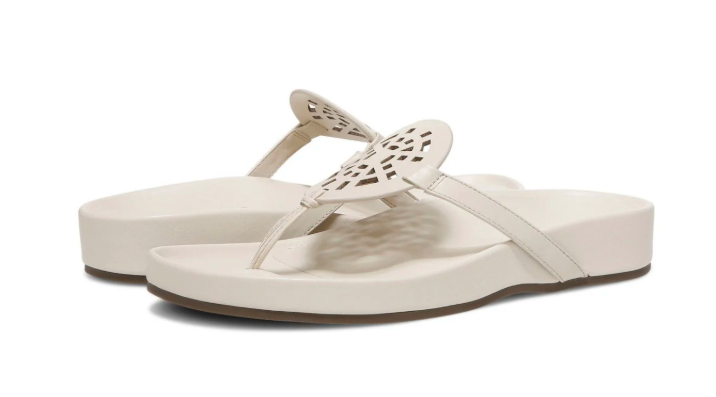 Vionic Women's Solari Sandal, Cream Leather
