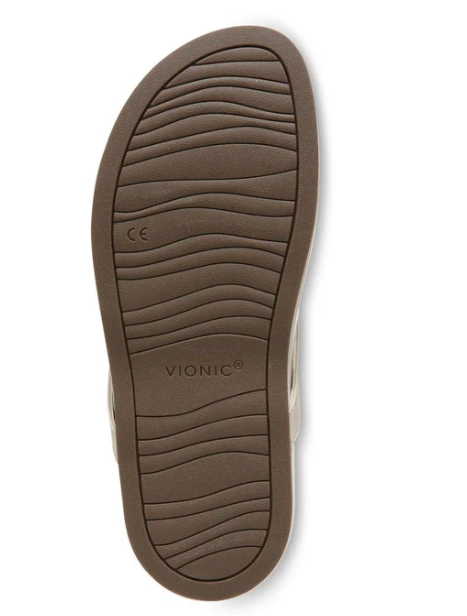 Vionic Women's Solari Sandal, Cream Leather