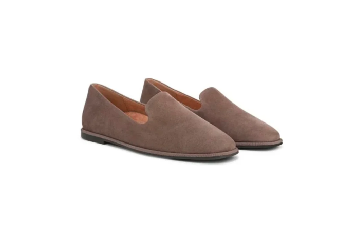 Vionic Women's Willa 2.0 Driftwood Leather Suede Loafer