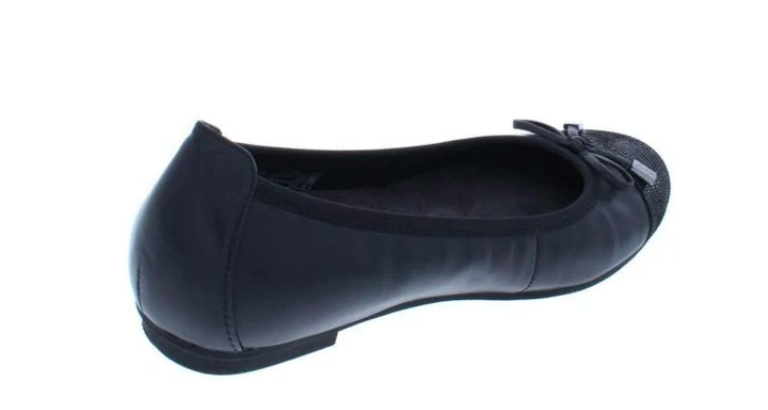 Vionic Women's Spark Minna Ballet Ladies Cap Toe Walking Flats with Concealed Contoured Arch Support