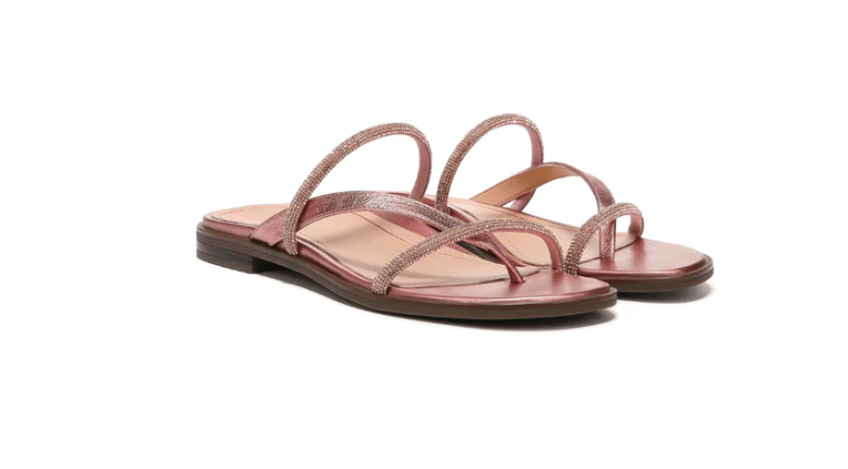 Vionic Women's Citrine Prism Supportive Strappy Sandal - Met Rose Gold