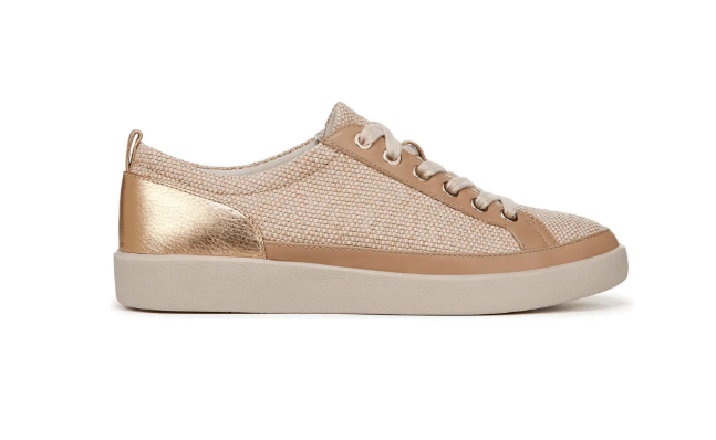 Vionic Women's Winny 2 Sneaker - Linen Canvas Gold