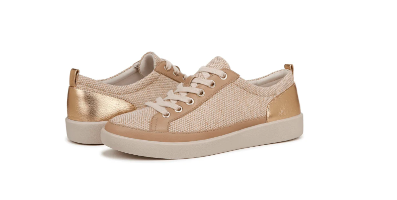 Vionic Women's Winny 2 Sneaker - Linen Canvas Gold