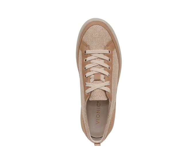 Vionic Women's Winny 2 Sneaker - Linen Canvas Gold