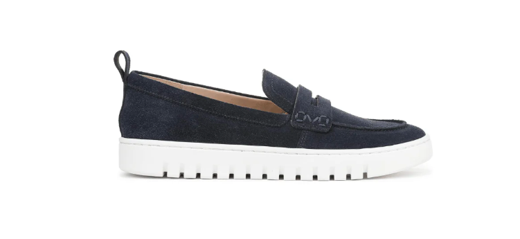 Vionic Women's Uptown Loafer Navy / White Suede Shoes