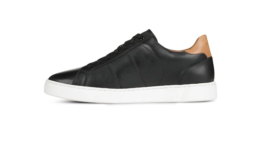 Vionic Men’s Lucas II Lace-Up Casual Leather Sneaker - Black Tan