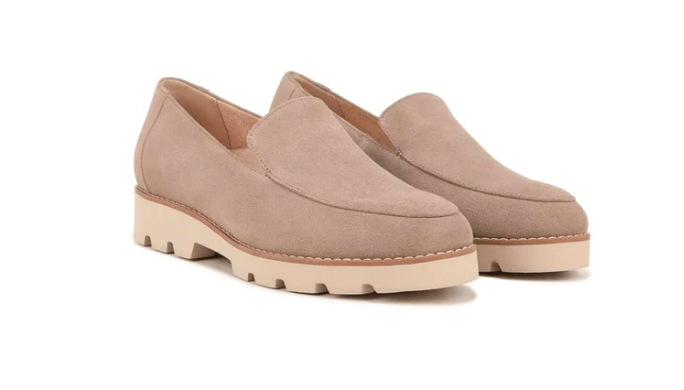Vionic Women’s Kensley Slip-On Suede Loafers Casual Shoes - Taupe