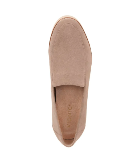 Vionic Women’s Kensley Slip-On Suede Loafers Casual Shoes - Taupe