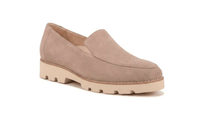 Vionic Women’s Kensley Slip-On Suede Loafers Casual Shoes - Taupe
