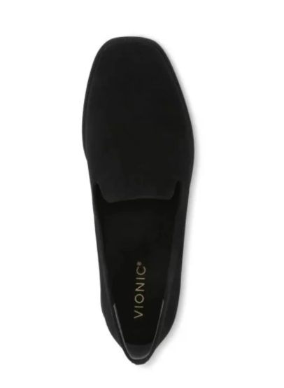 Vionic Women's Willa 2.0 Leather Suede Loafer - Black