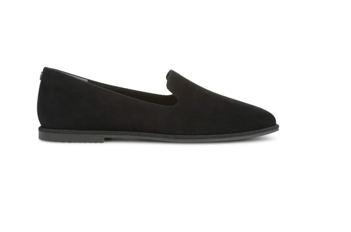 Vionic Women's Willa 2.0 Leather Suede Loafer - Black