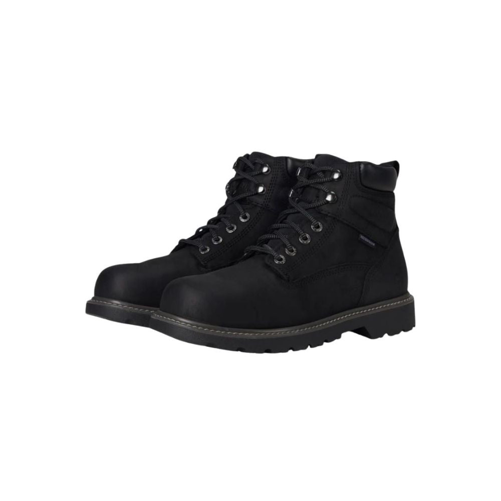 Wolverine Men's Floorhand Black Leather Waterproof 6" Work Boot W10691