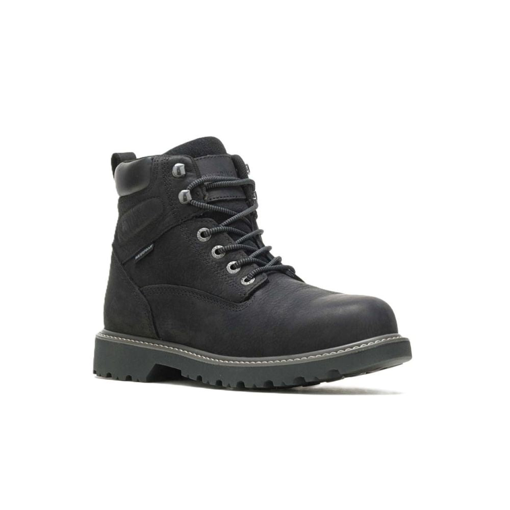 Wolverine Men's Floorhand Black Leather Waterproof 6" Work Boot W10691