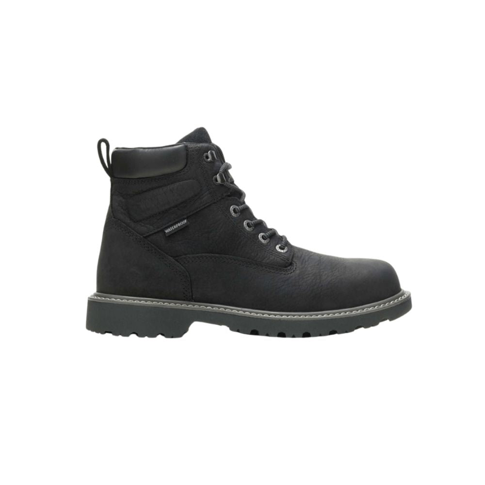 Wolverine Men's Floorhand Black Leather Waterproof 6" Work Boot W10691