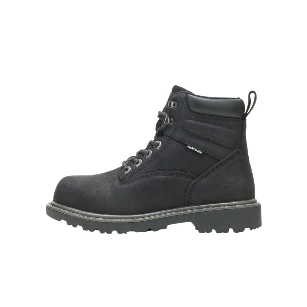 Wolverine Women's Floorhand Black Steel-Toe 6" Waterproof Work Boot W201153