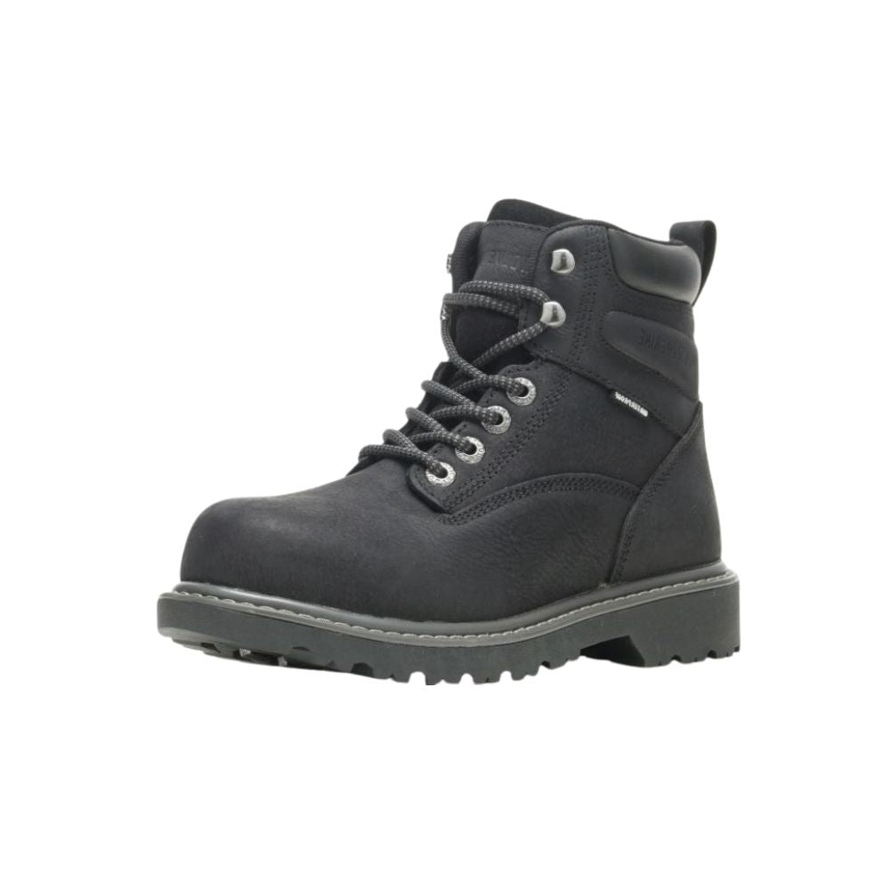 Wolverine Women's Floorhand Black Steel-Toe 6" Waterproof Work Boot W201153