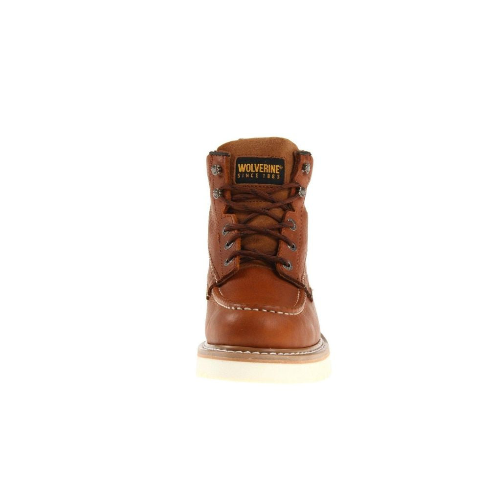 Wolverine Work Wedge Brown W08288 6" Soft Toe Safety Boot