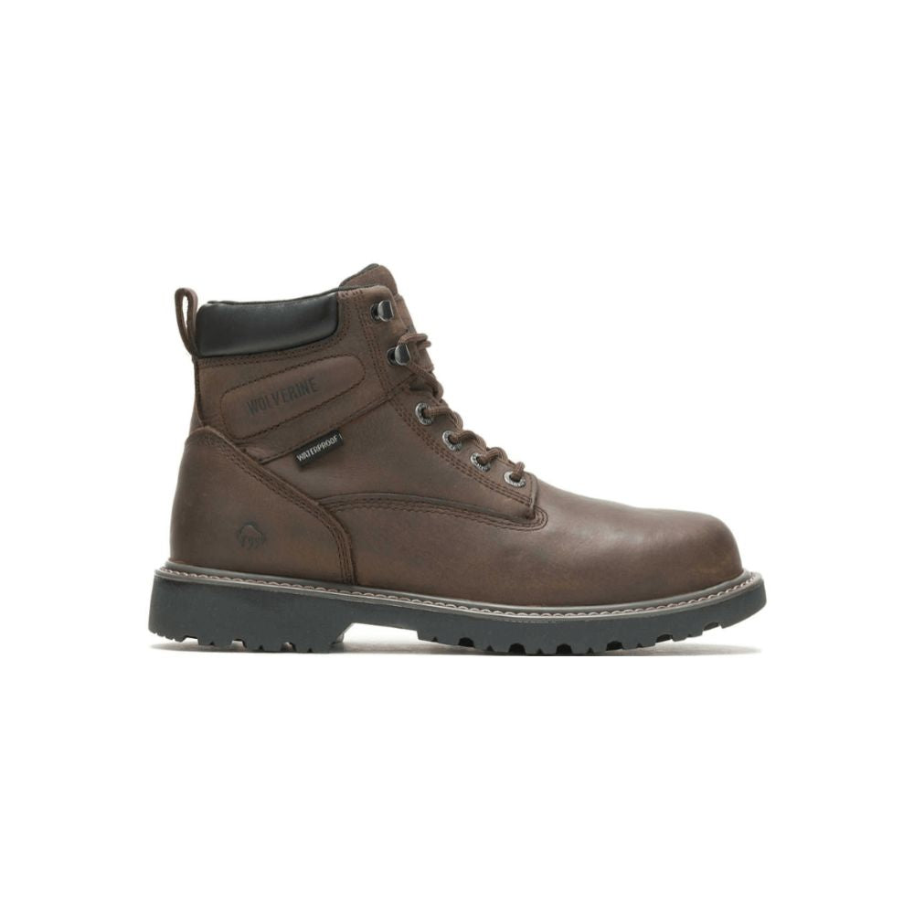 Wolverine Floorhand Dark Brown Waterproof 6" Men's Work Boot
