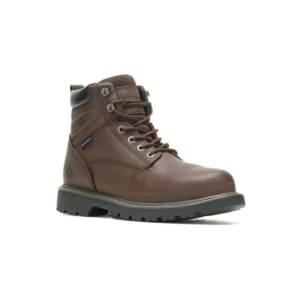 Wolverine Floorhand Dark Brown Waterproof 6" Men's Work Boot