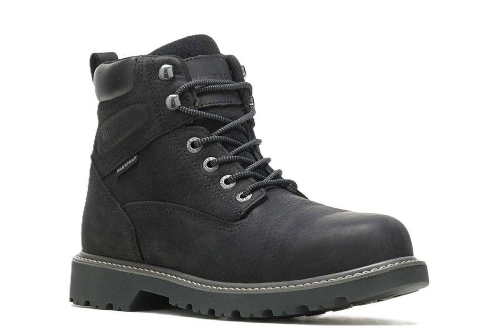 Wolverine Men's Floorhand Black Leather Waterproof 6" Work Boot W10691