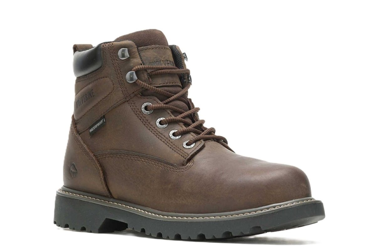 Wolverine Floorhand Dark Brown Waterproof 6" Men's Work Boot