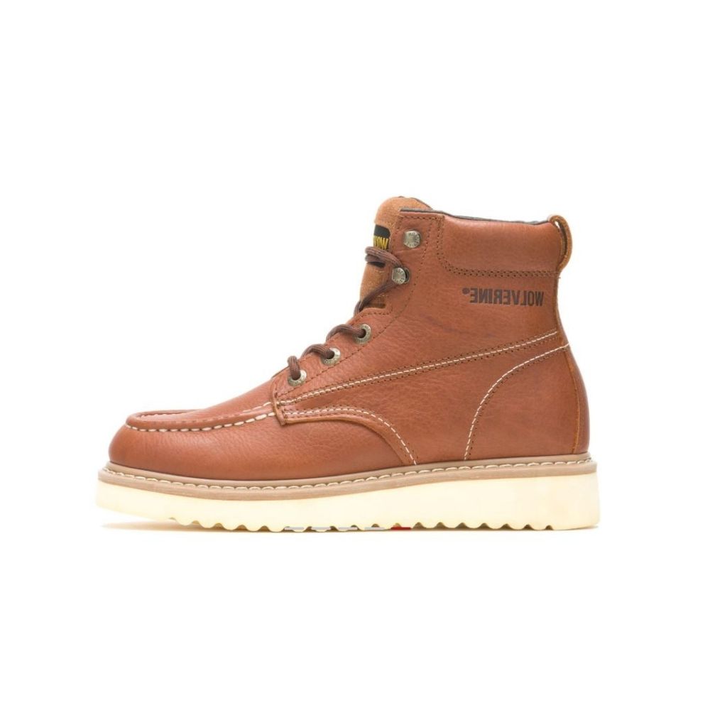 Wolverine Men's Moc-Toe Steel-Toe EH 6" Work Honey Boot W08289