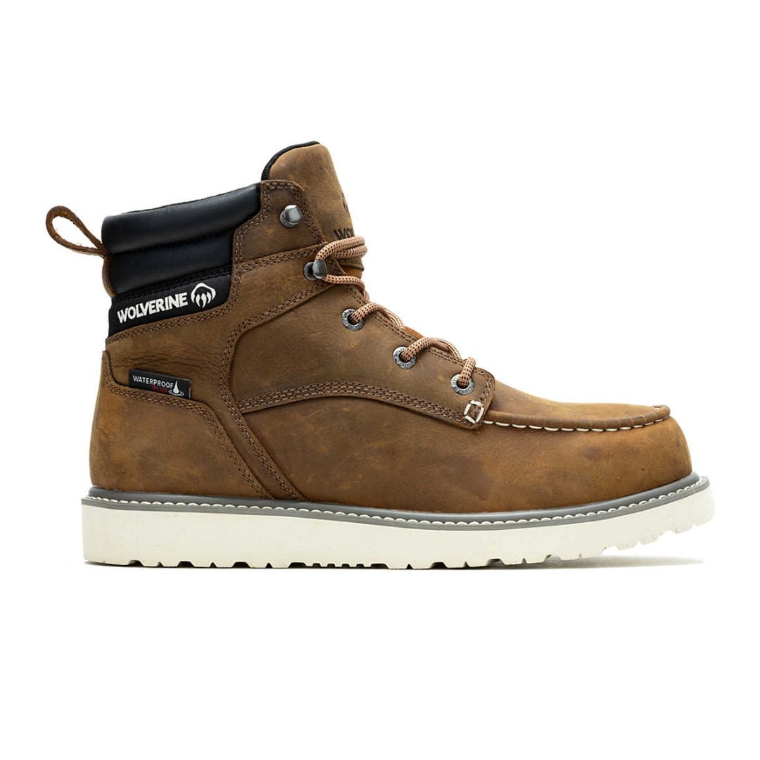 Wolverine Men's Trade Wedge Brown Waterproof Steel Toe 6 " Work Boot W231103