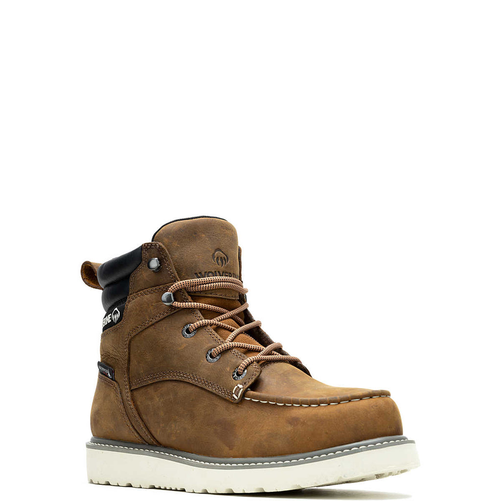 Wolverine Men's Trade Wedge Brown Waterproof Steel Toe 6 " Work Boot W231103