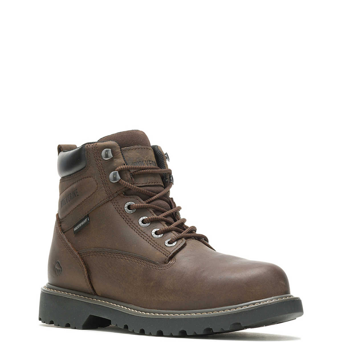 Wolverine Men's Floorhand Waterproof Steel Toe 6" Dark Brown Work Boot W10633