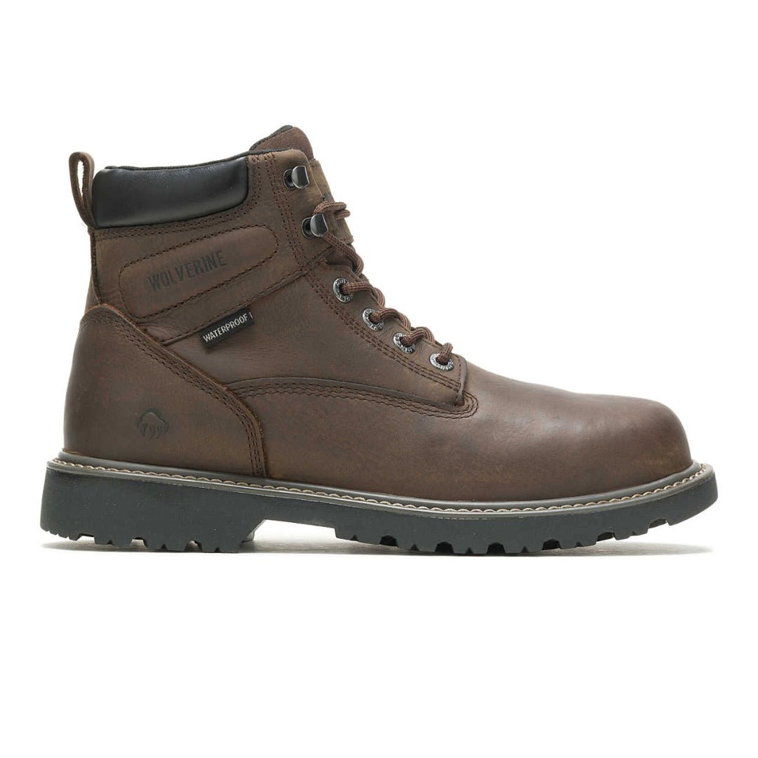 Wolverine Men's Floorhand Waterproof Steel Toe 6" Dark Brown Work Boot W10633