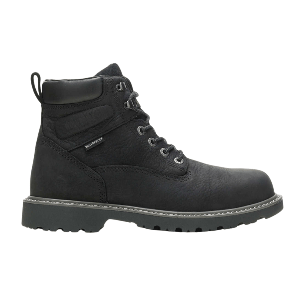 Wolverine Men's Floorhand Black Leather Waterproof 6" Work Boot W10691