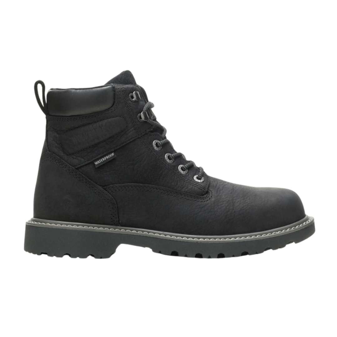 Wolverine Men's Floorhand Black Leather Waterproof 6" Work Boot W10691
