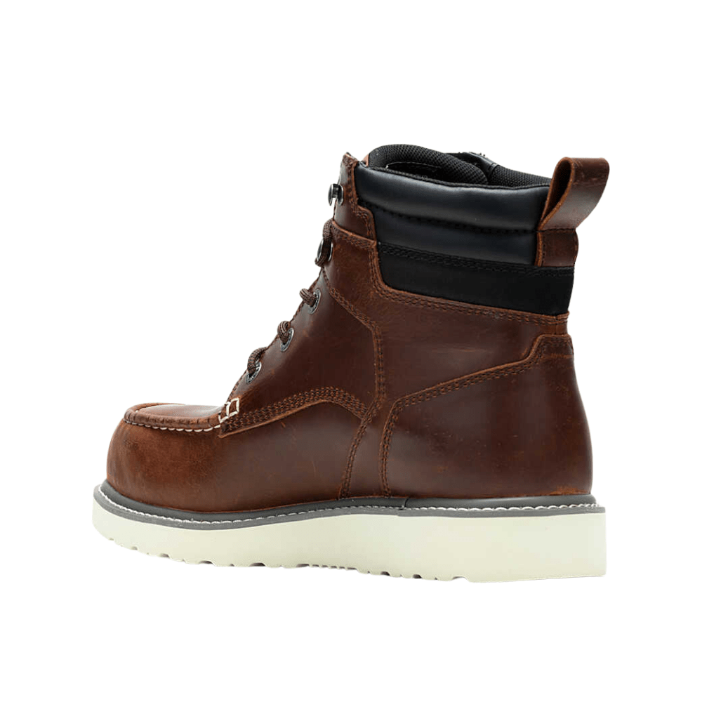 Wolverine Men's Trade Wedge Rust Brown Waterproof Steel Toe 6" Work Boot W231117