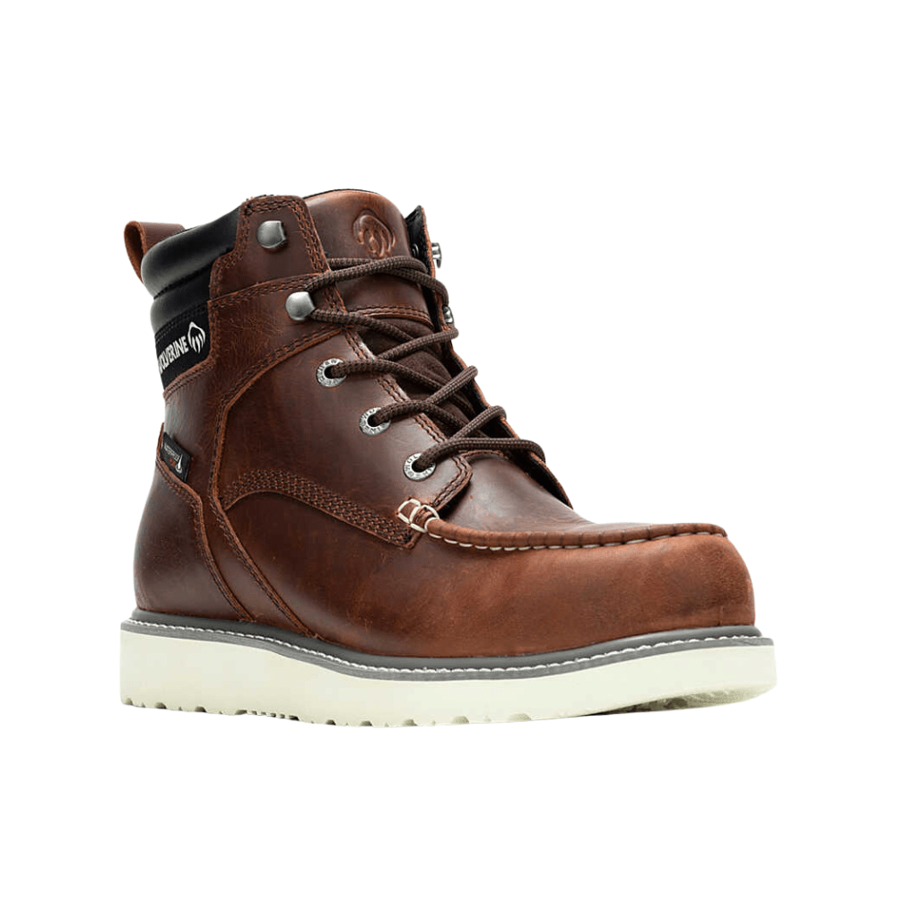 Wolverine Men's Trade Wedge Rust Brown Waterproof Steel Toe 6" Work Boot W231117