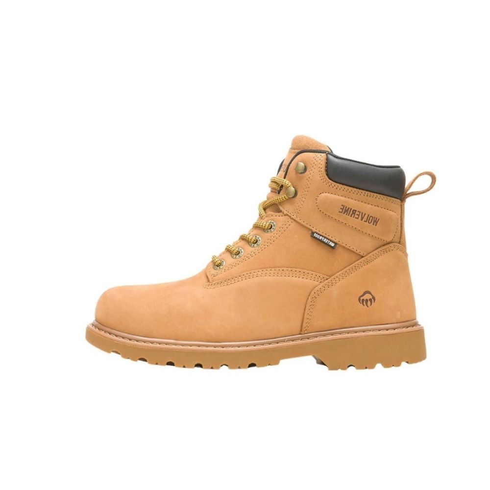 Wolverine Men's Floorhand Wheat Waterproof 6" Work Boot W10642