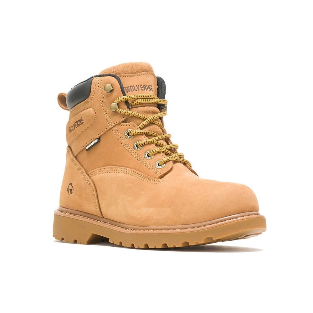 Wolverine Men's Floorhand Wheat Waterproof 6" Work Boot W10642