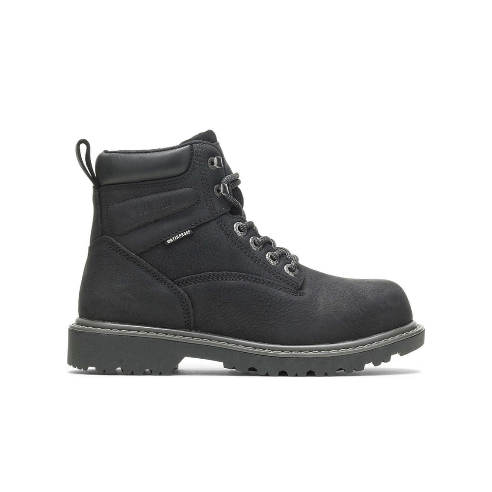 Wolverine Women's Floorhand Black Steel-Toe 6" Waterproof Work Boot W201153
