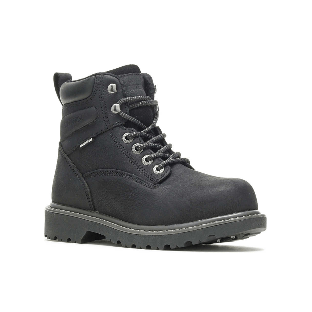 Wolverine Women's Floorhand Black Steel-Toe 6" Waterproof Work Boot W201153