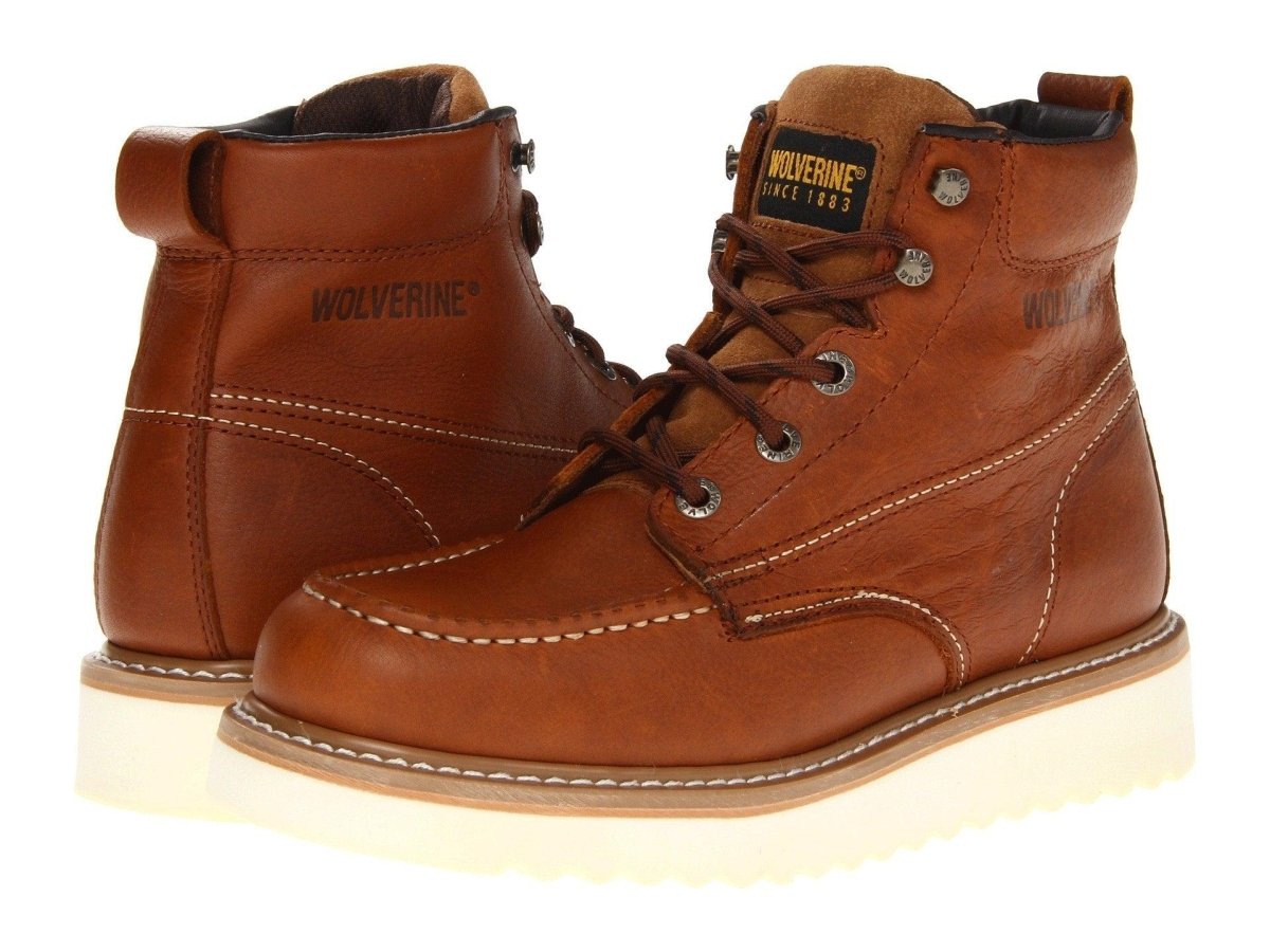 Wolverine Work Wedge Brown W08288 6" Soft Toe Safety Boot