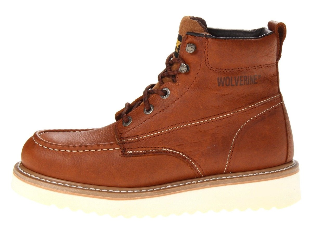 Wolverine Work Wedge Brown W08288 6" Soft Toe Safety Boot
