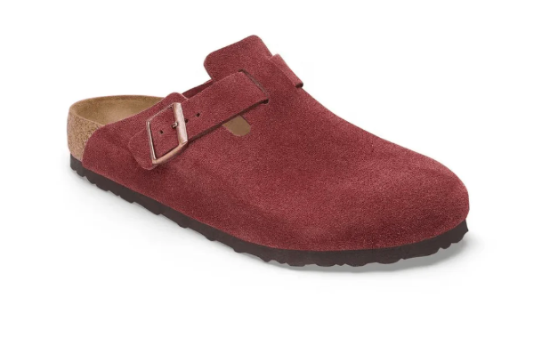Birkenstock Boston Soft Footbed Unisex Suede Leather Clog Sandals – Zinfandel