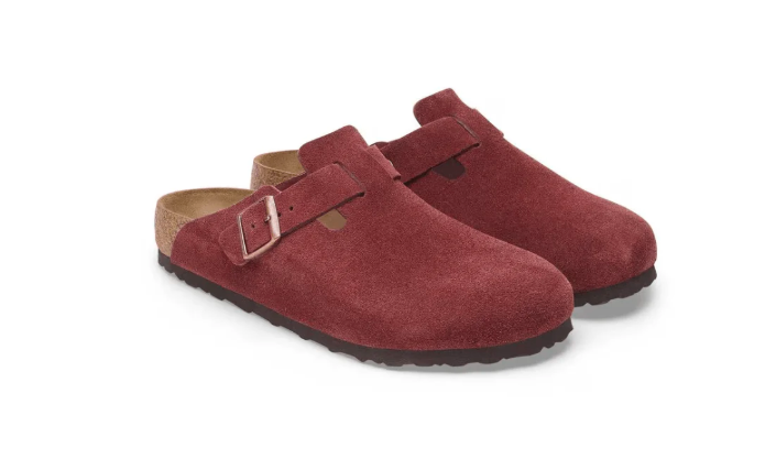 Birkenstock Boston Soft Footbed Unisex Suede Leather Clog Sandals – Zinfandel